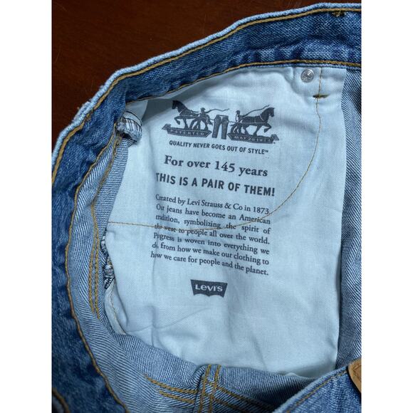 Vintage Levi Straus & Co Mens Sz 36 Jeans Shorts Denim Medium Wash Bermuda 505 - Picture 5 of 8